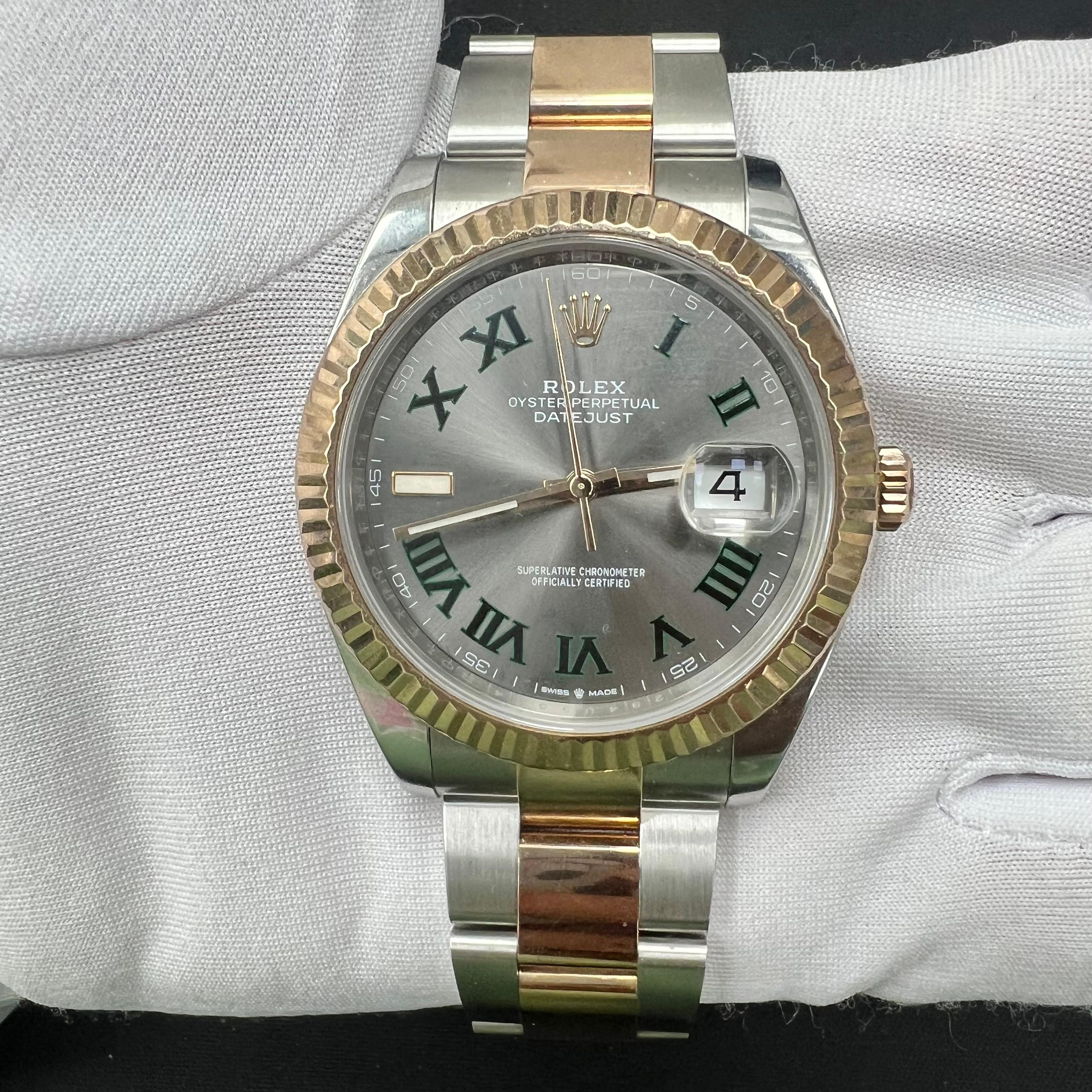 Rolex Datejust 41mm Two-Tone 18K Rose Gold & Steel Wimbledon Dial Ref. 126331