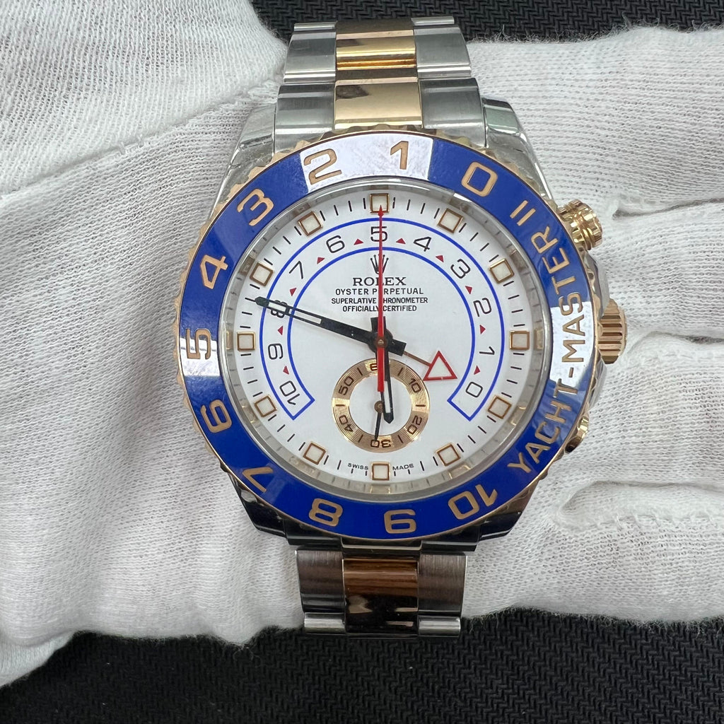 Rolex Yacht-Master II 44mm Two-Tone 18K Rose Gold & Steel White Dial Ref. 116681