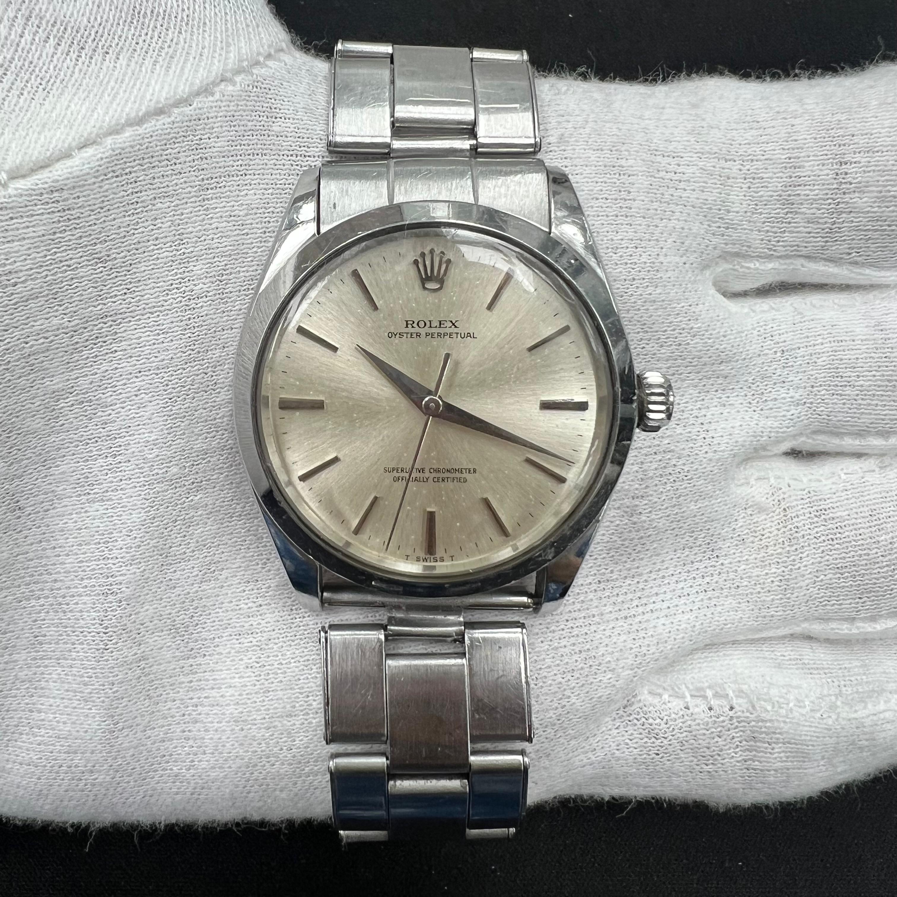 Rolex Oyster Perpetual 34mm Stainless Steel Silver Dial Ref. 6294