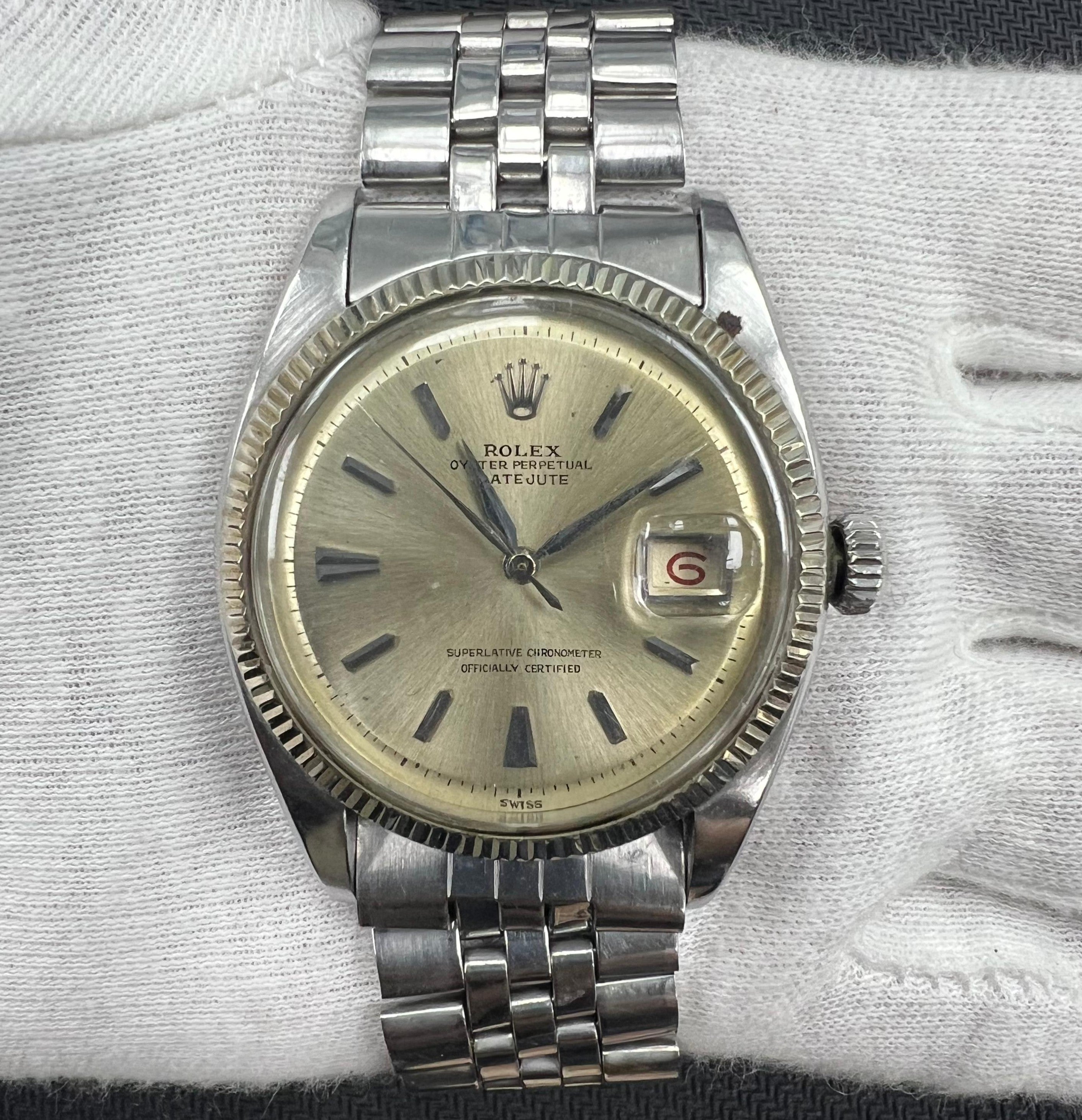 Rolex Datejust 36mm Stainless Steel Silver Dial Ref. 6519