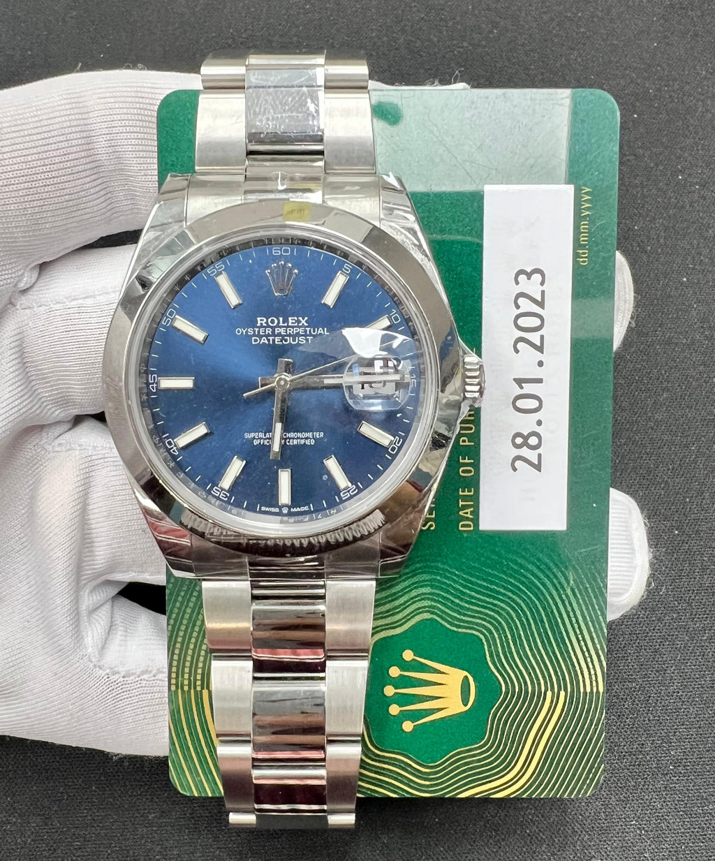 Rolex Datejust 41mm Stainless Steel Blue Dial Ref. 126300