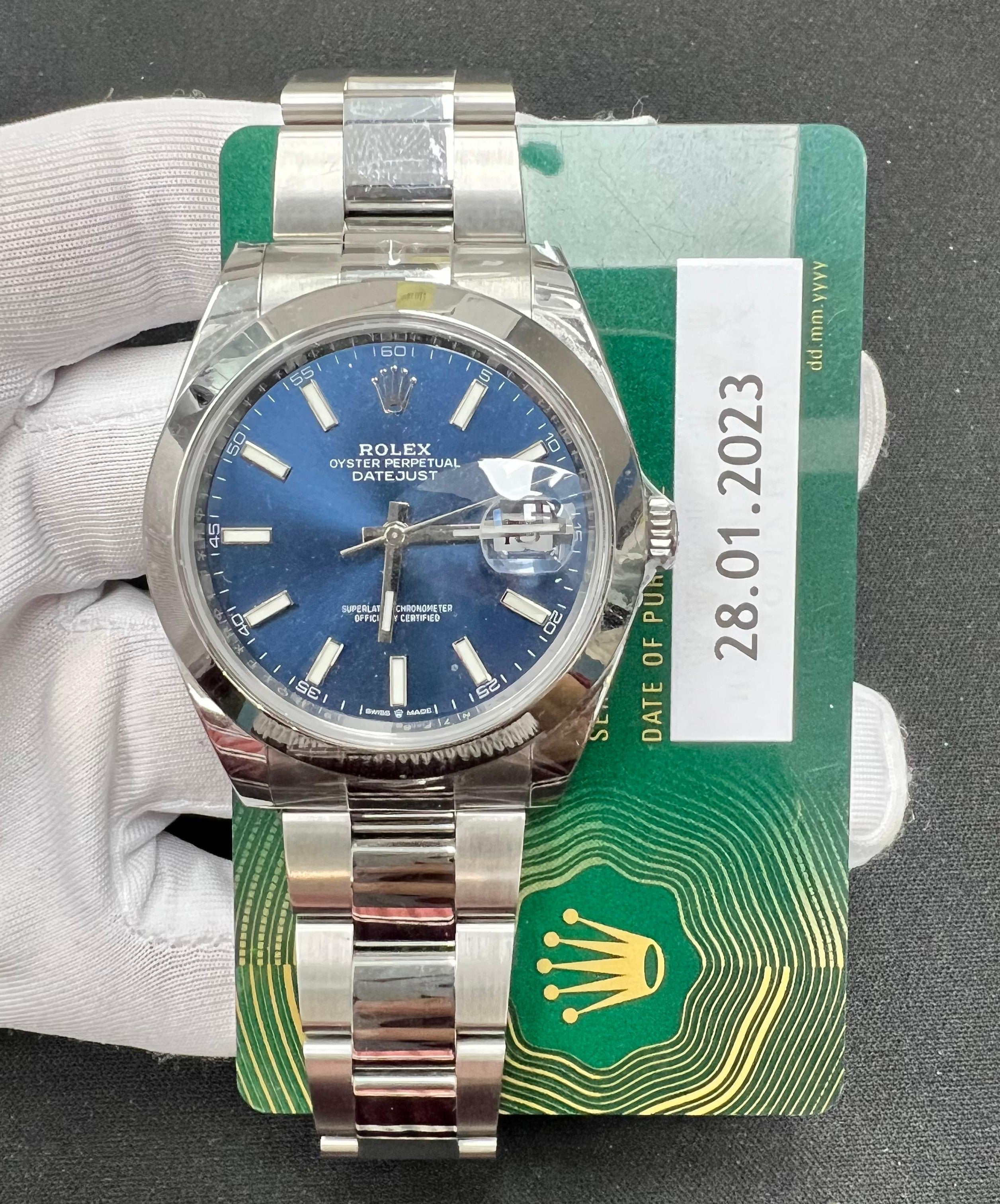 Rolex Datejust 41mm Stainless Steel Blue Dial Ref. 126300