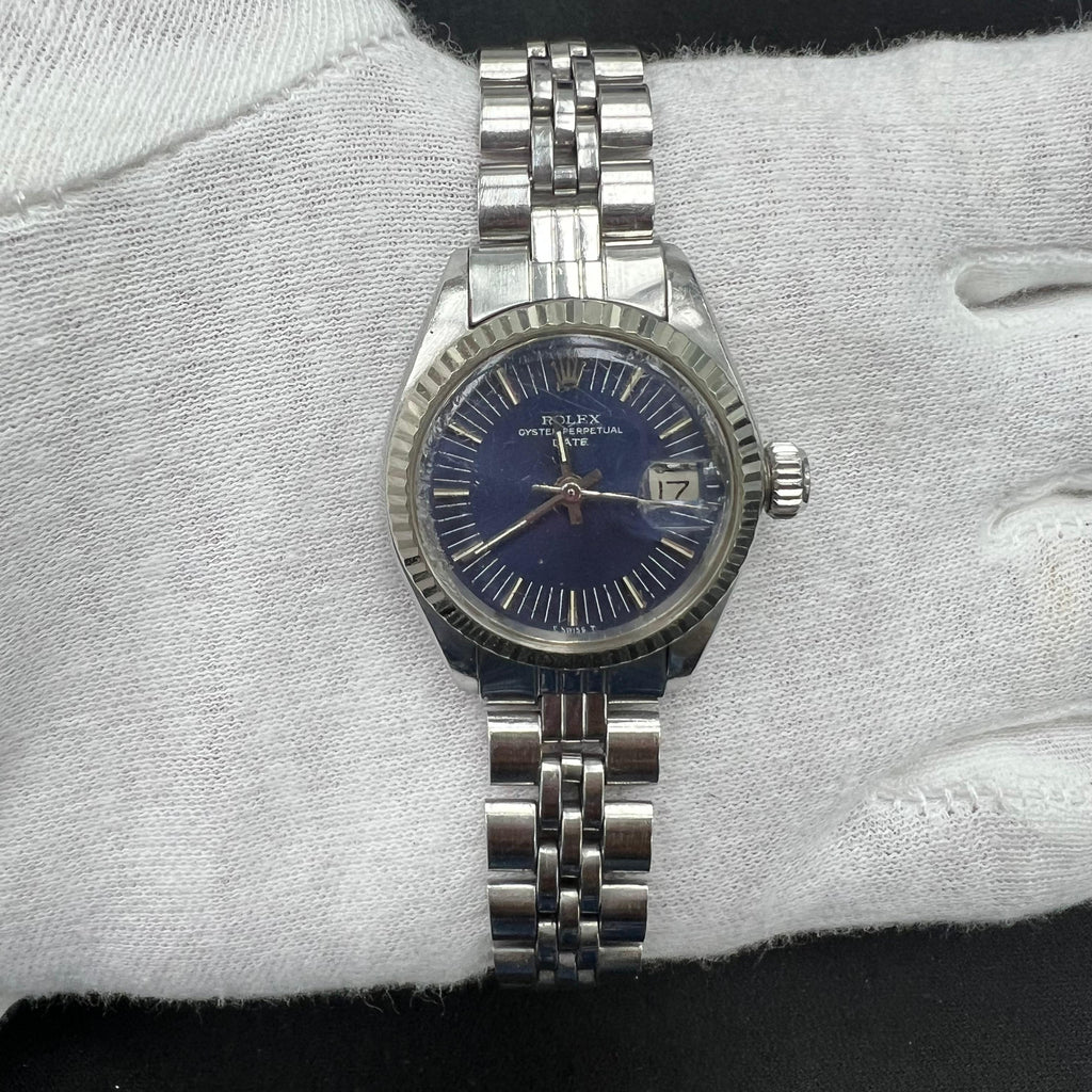 Rolex Lady Date Just 26mm Stainless Steel Blue Dial Ref. 6917