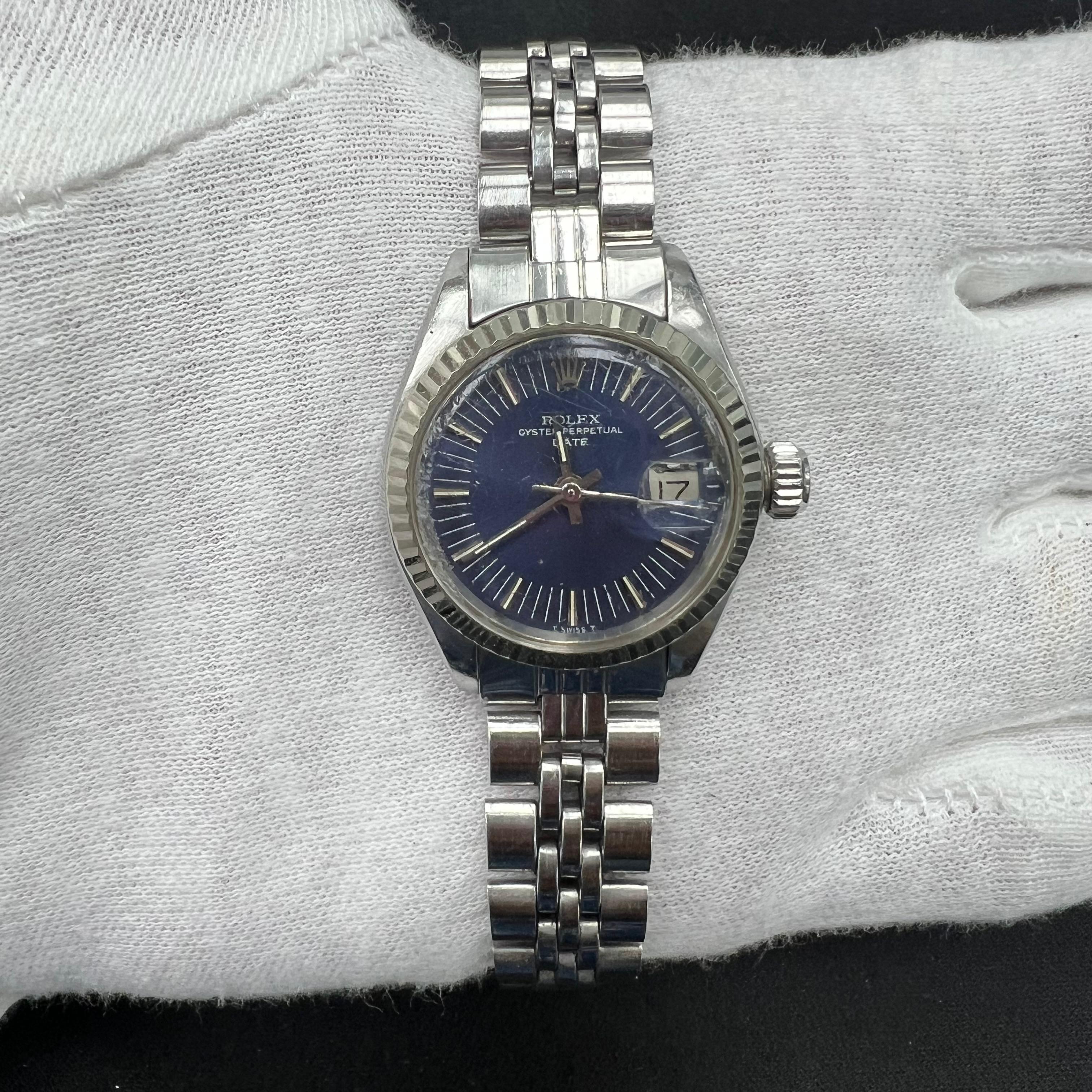 Rolex Lady Date Just 26mm Stainless Steel Blue Dial Ref. 6917