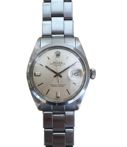 Rolex Oyster Perpetual Date 34mm Stainless Steel Silver Dial Ref. 1500