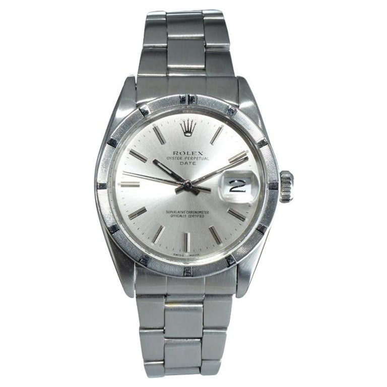 Rolex Oyster Perpetual Date 34mm Stainless Steel Silver Dial Ref. 1500