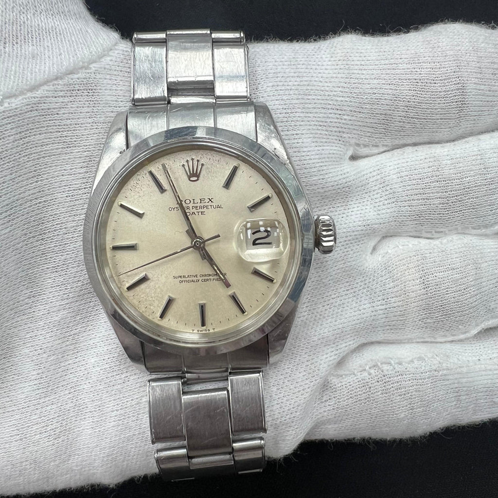 Rolex Oyster Perpetual Date 34mm Stainless Steel Silver Dial Ref. 1500