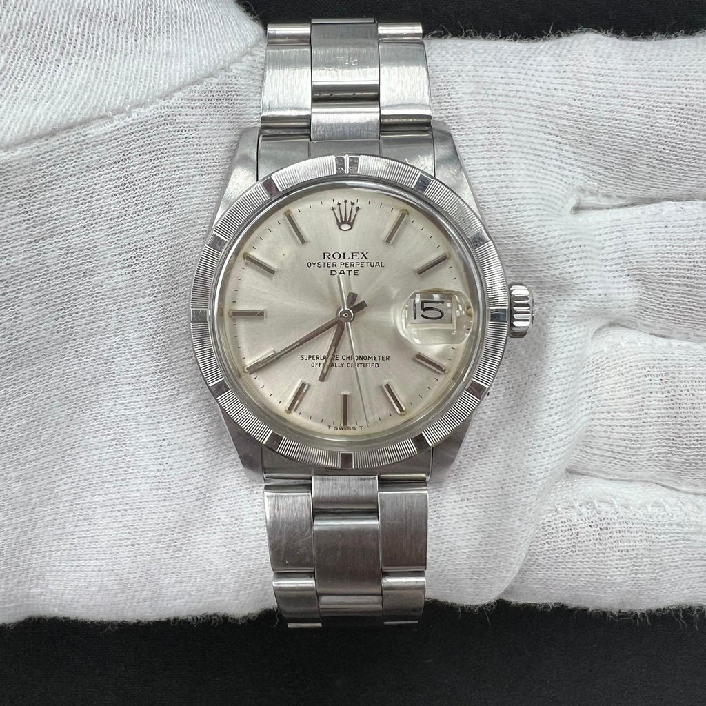 Rolex Oyster Perpetual Date 34mm Stainless Steel Silver Dial Ref. 1500