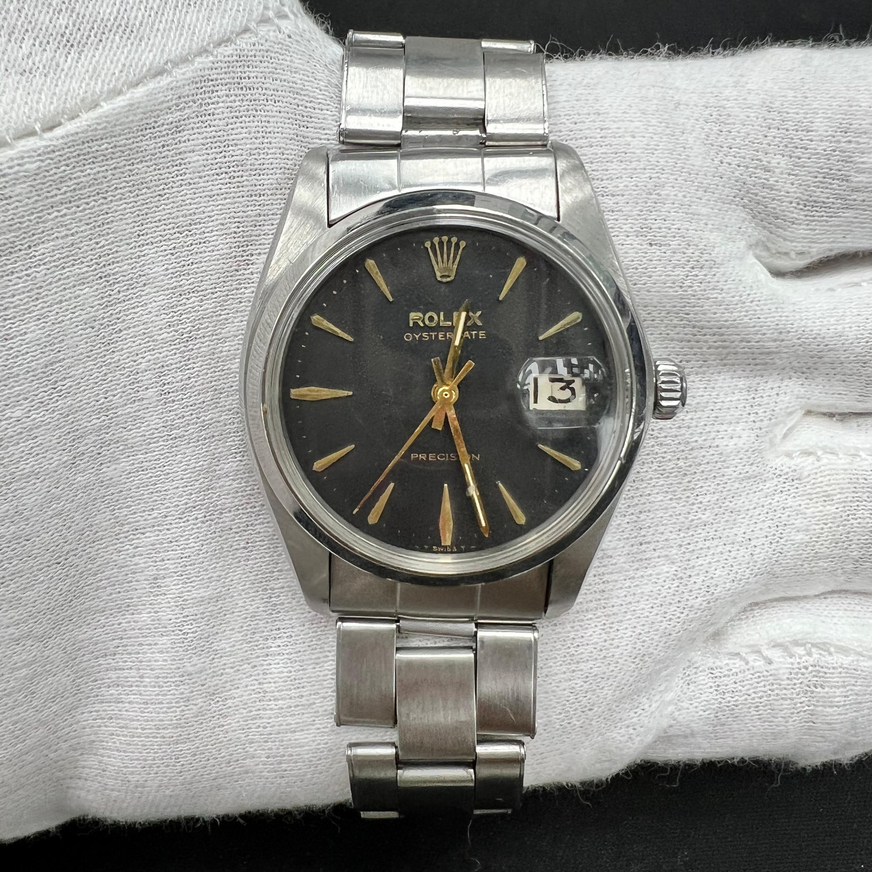 Rolex Precision 36mm Stainless Steel Black Dial Ref. 6694BK
