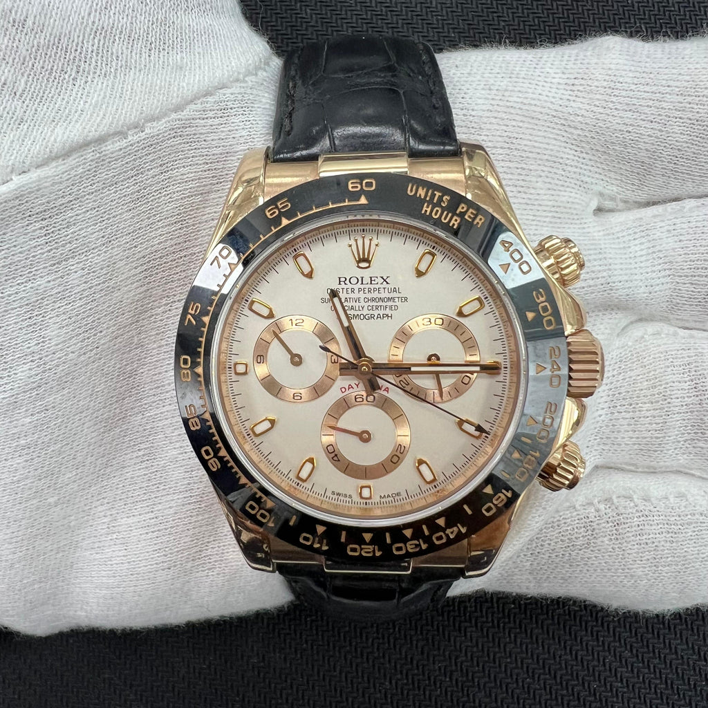 Rolex Daytona 40mm 18K Rose Gold Ivory Dial Ref. 116515LN