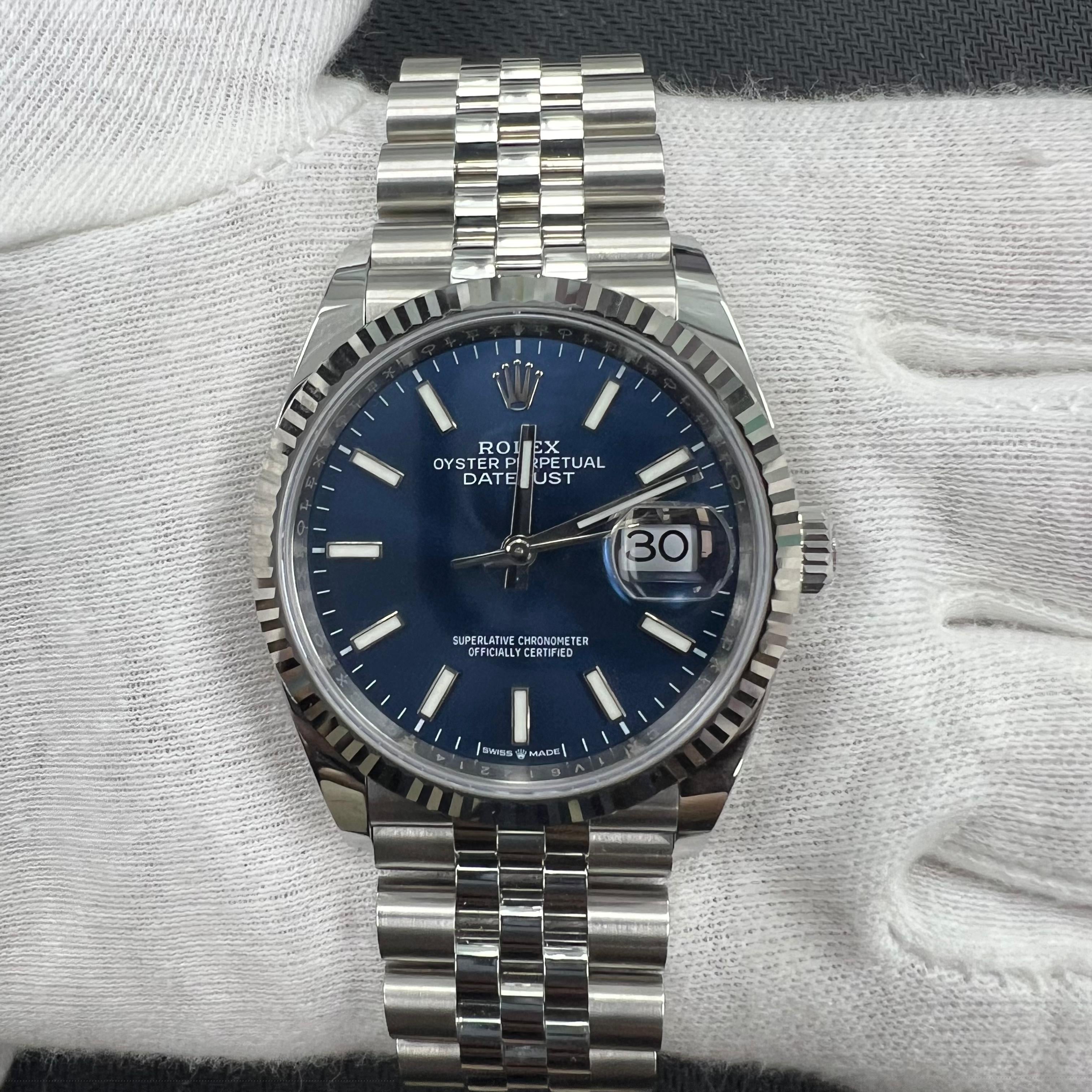 Rolex Datejust 36mm Stainless Steel Blue Dial Ref. 126234