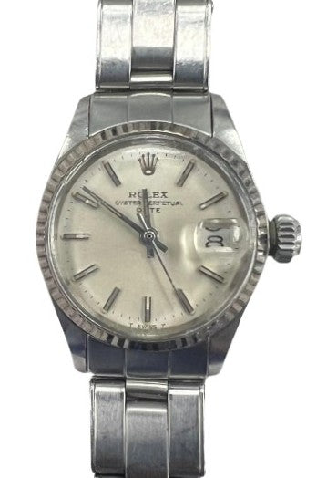 Rolex Oyster Perpetual Date 26mm Stainless Steel Silver Dial Ref. 6517SV