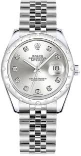 Rolex Datejust 31mm Stainless Steel Silver Diamond Dial Ref. 178344