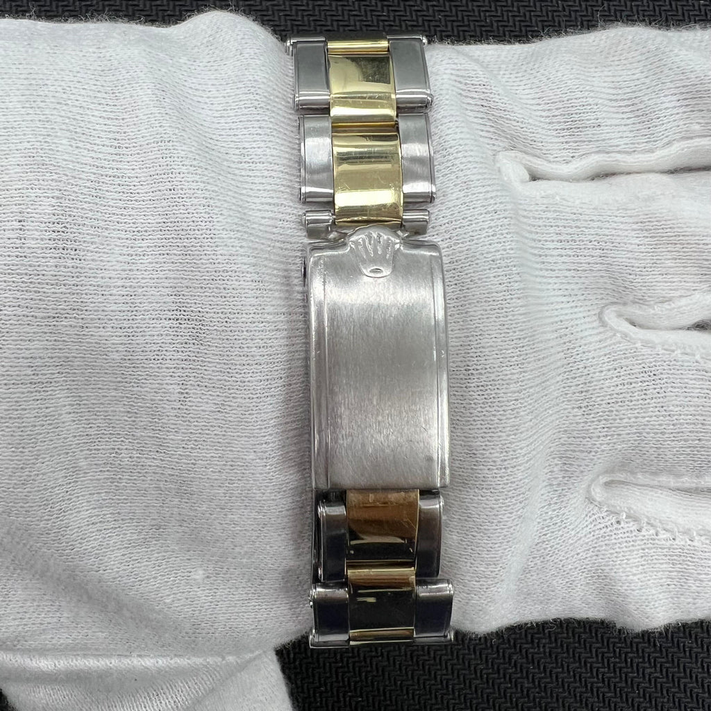 Rolex Precision 34mm Two-Tone 18K Yellow Gold & Steel White Roman Dial
