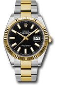 Rolex Datejust 41mm Two-Tone 18K Yellow Gold & Steel Black Dial Ref. 126333