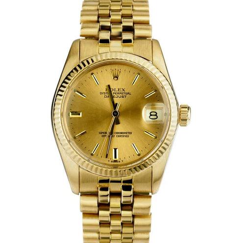 Rolex Datejust 31mm 18K Yellow Gold Champagne Dial Ref. 6827