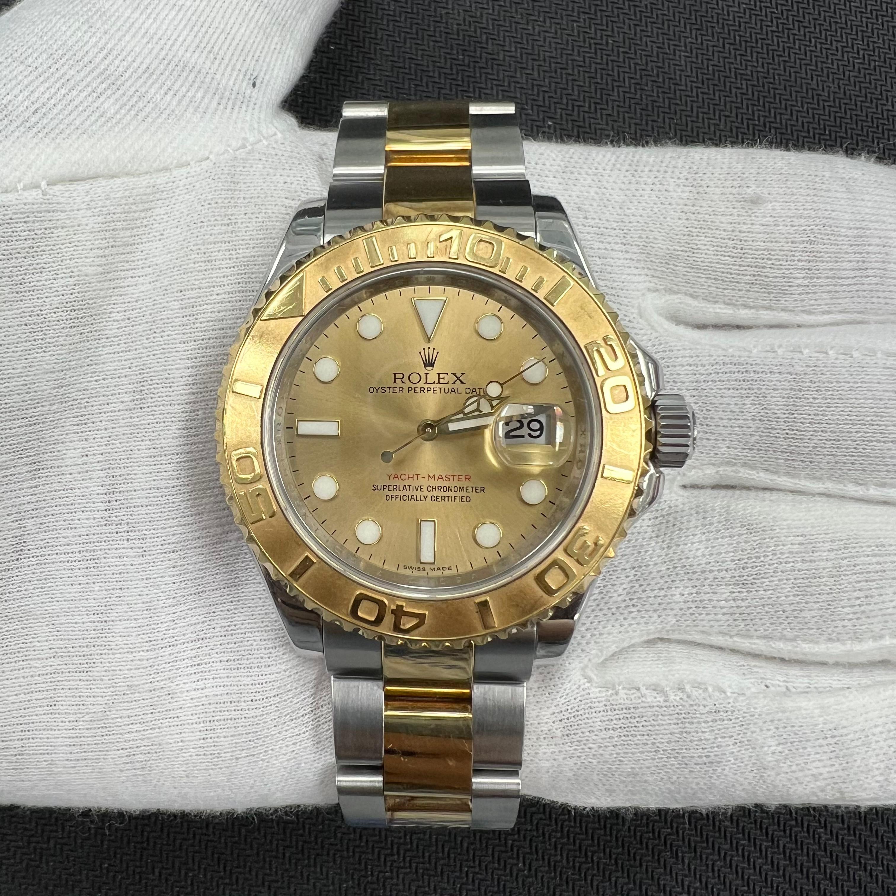 Rolex Yachtmaster 40mm Two-Tone 18K Yellow Gold & Steel Champagne Dial Ref. 16623