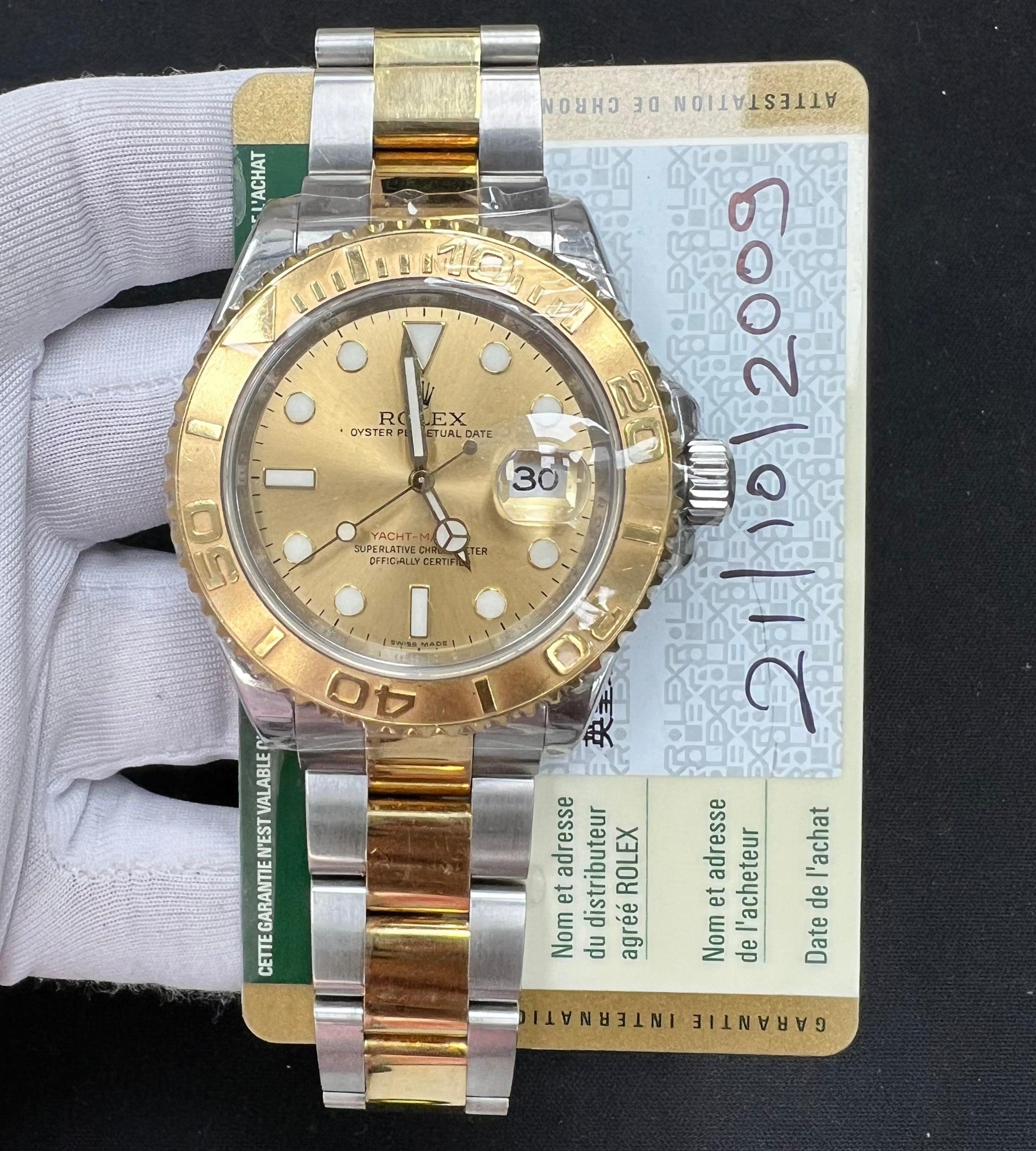 Rolex Yachtmaster 40mm Two-Tone 18K Yellow Gold & Steel Champagne Dial Ref. 16623