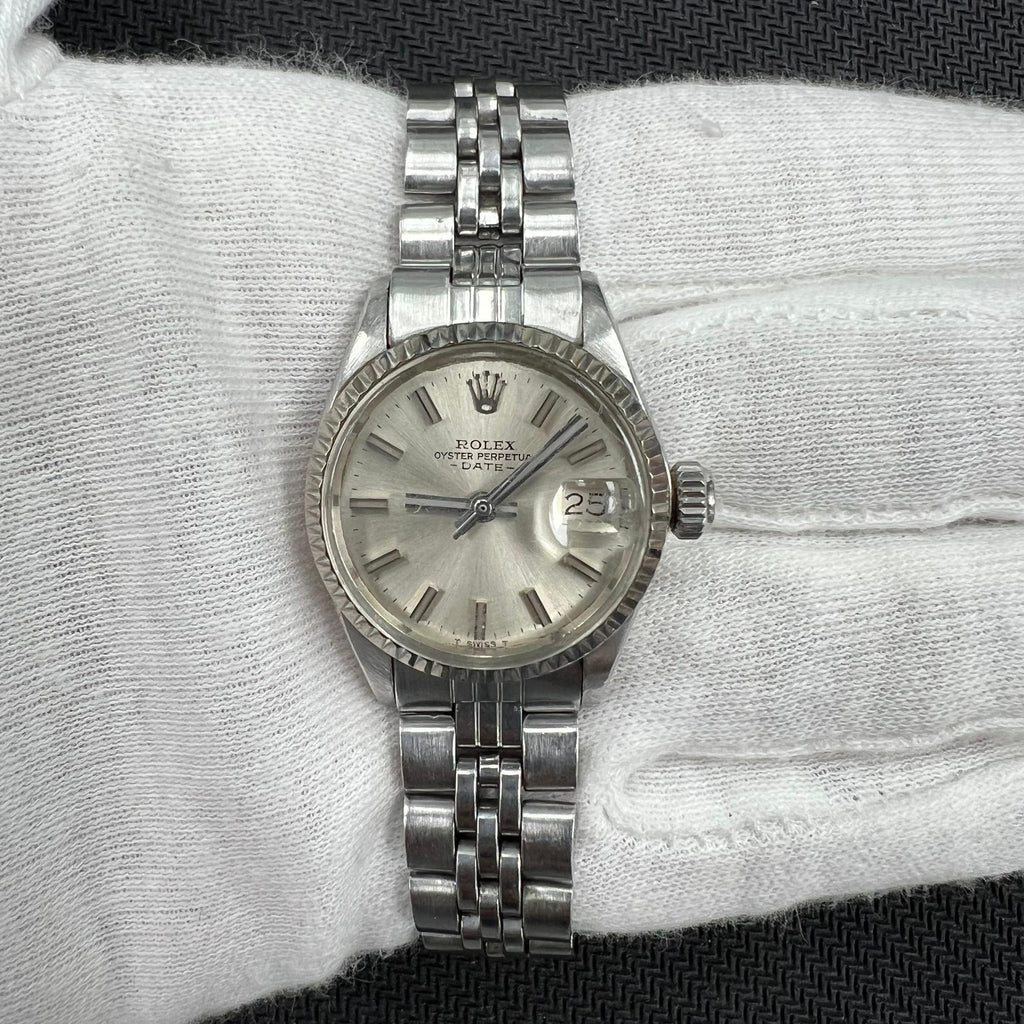 Rolex Lady Date Just 26mm Stainless Steel Silver Dial Ref. 6516