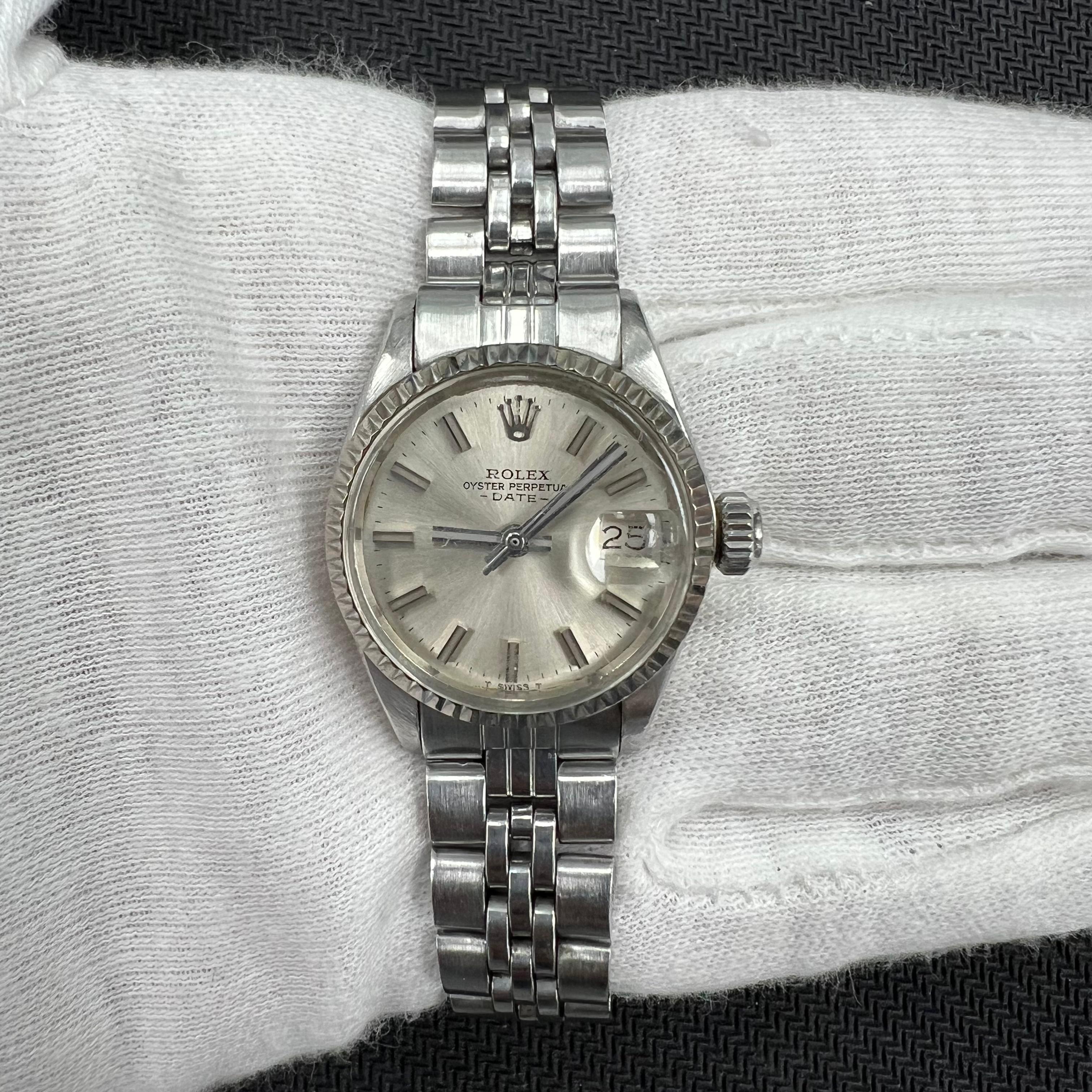 Rolex Lady Date Just 26mm Stainless Steel Silver Dial Ref. 6516