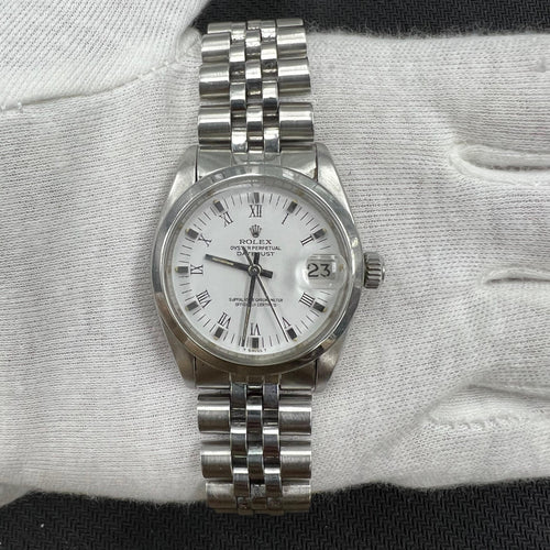 Rolex Datejust 31mm Stainless Steel White Roman Dial Ref. 6824