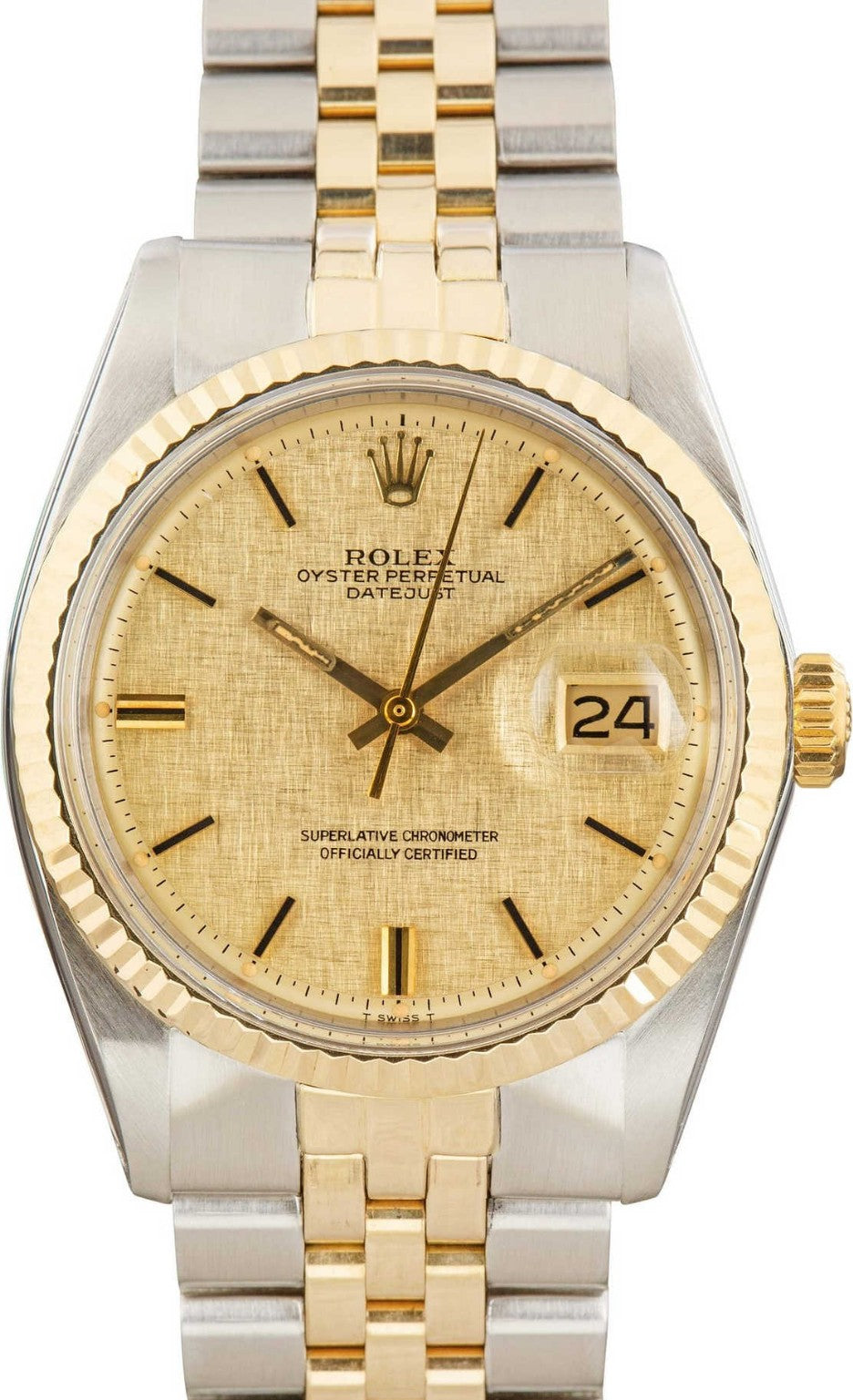 Rolex Datejust 36mm Two-Tone 18K Yellow Gold & Steel Champagne Dial Ref. 16013