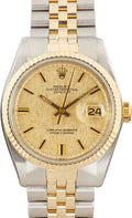 Rolex Datejust 36mm Two-Tone 18K Yellow Gold & Steel Champagne Dial Ref. 16013