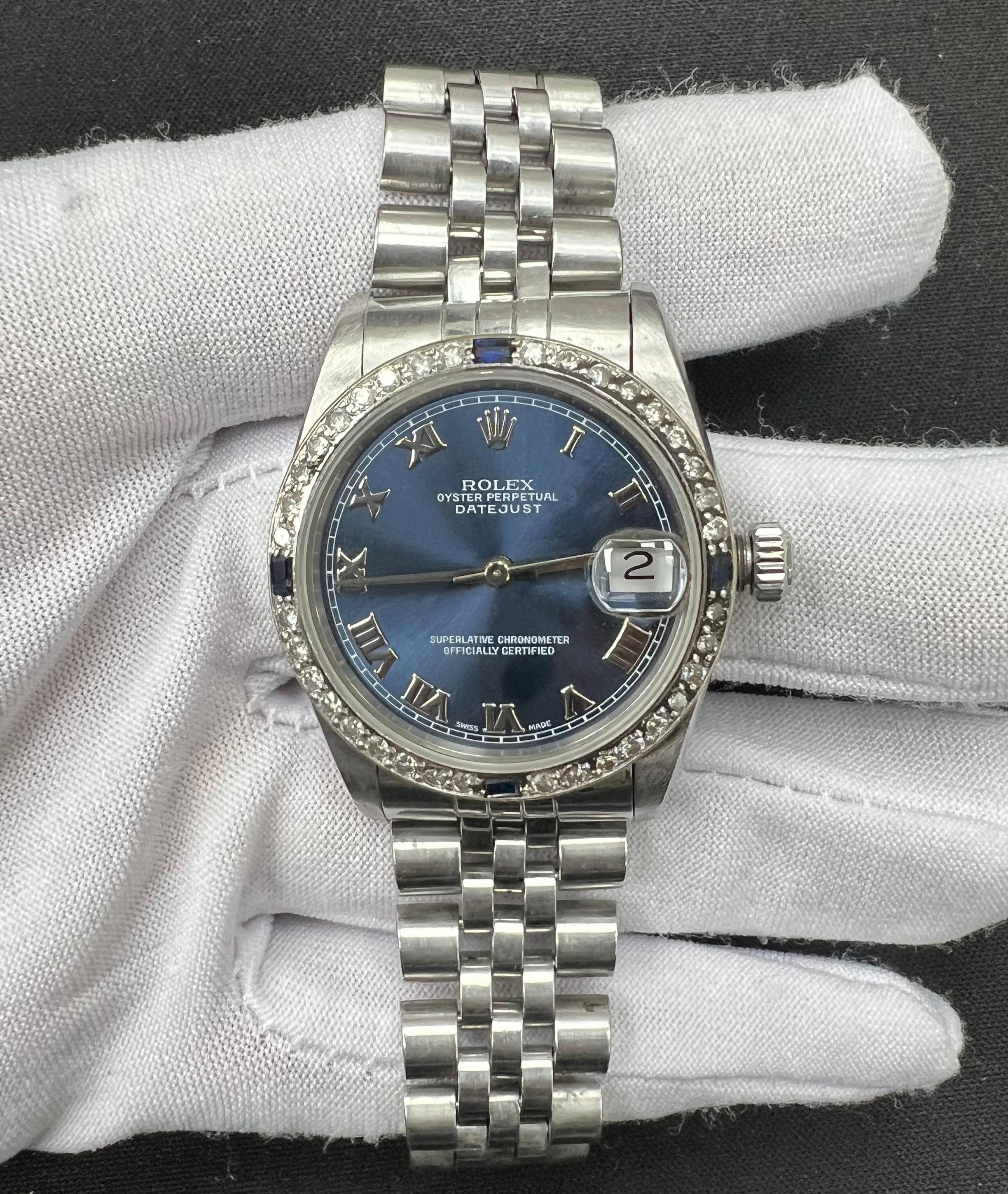 Rolex Datejust 31mm Stainless Steel Blue Roman Dial