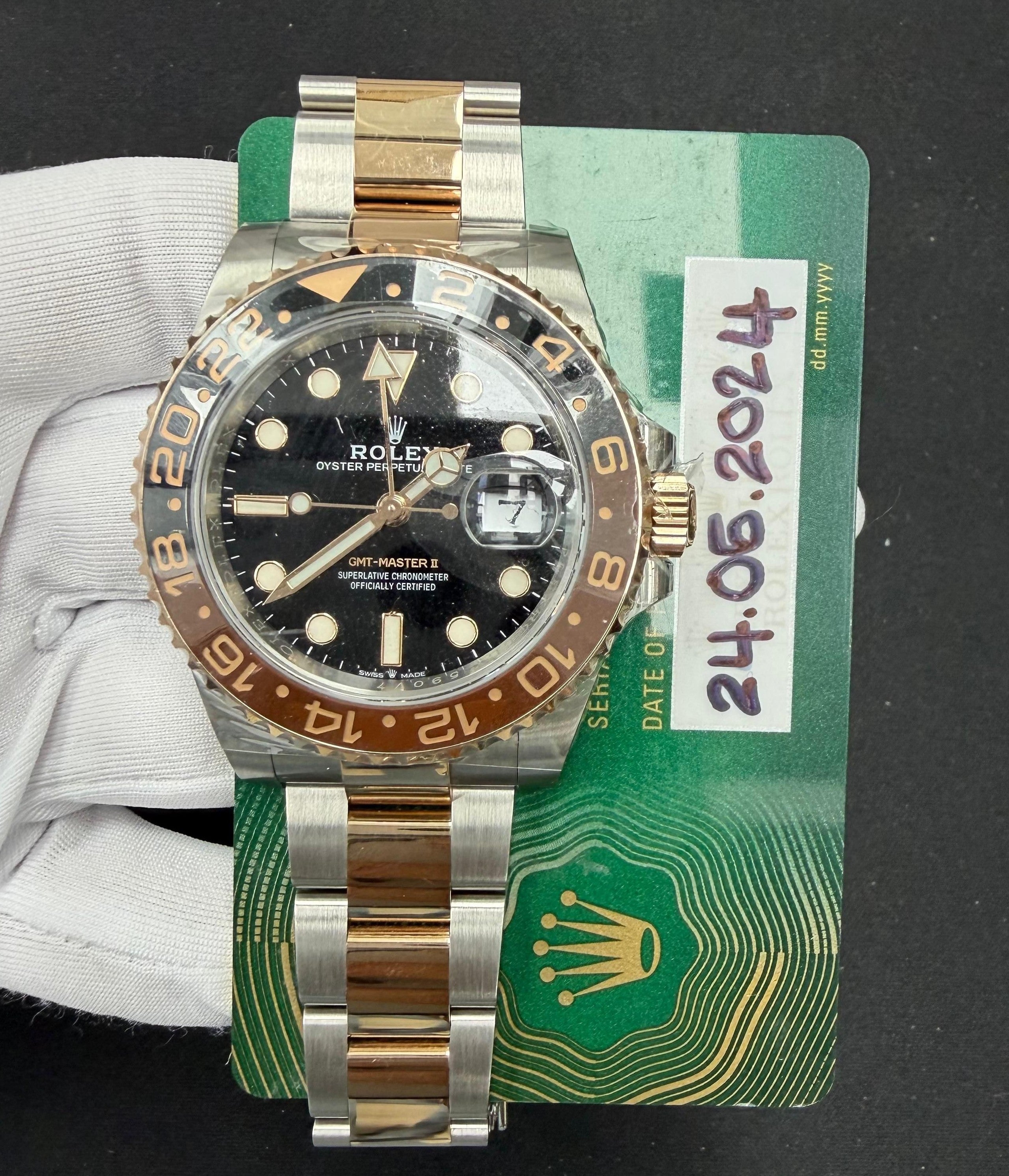 Rolex GMT Master II 40mm Two-Tone 18K Rose Gold & Steel Black Dial Ref. 126711CHNR