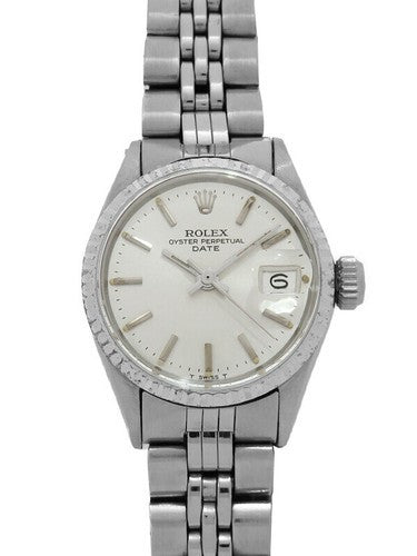 Rolex Oyster Perpetual Date 26mm Stainless Steel Silver Dial Ref. 6917