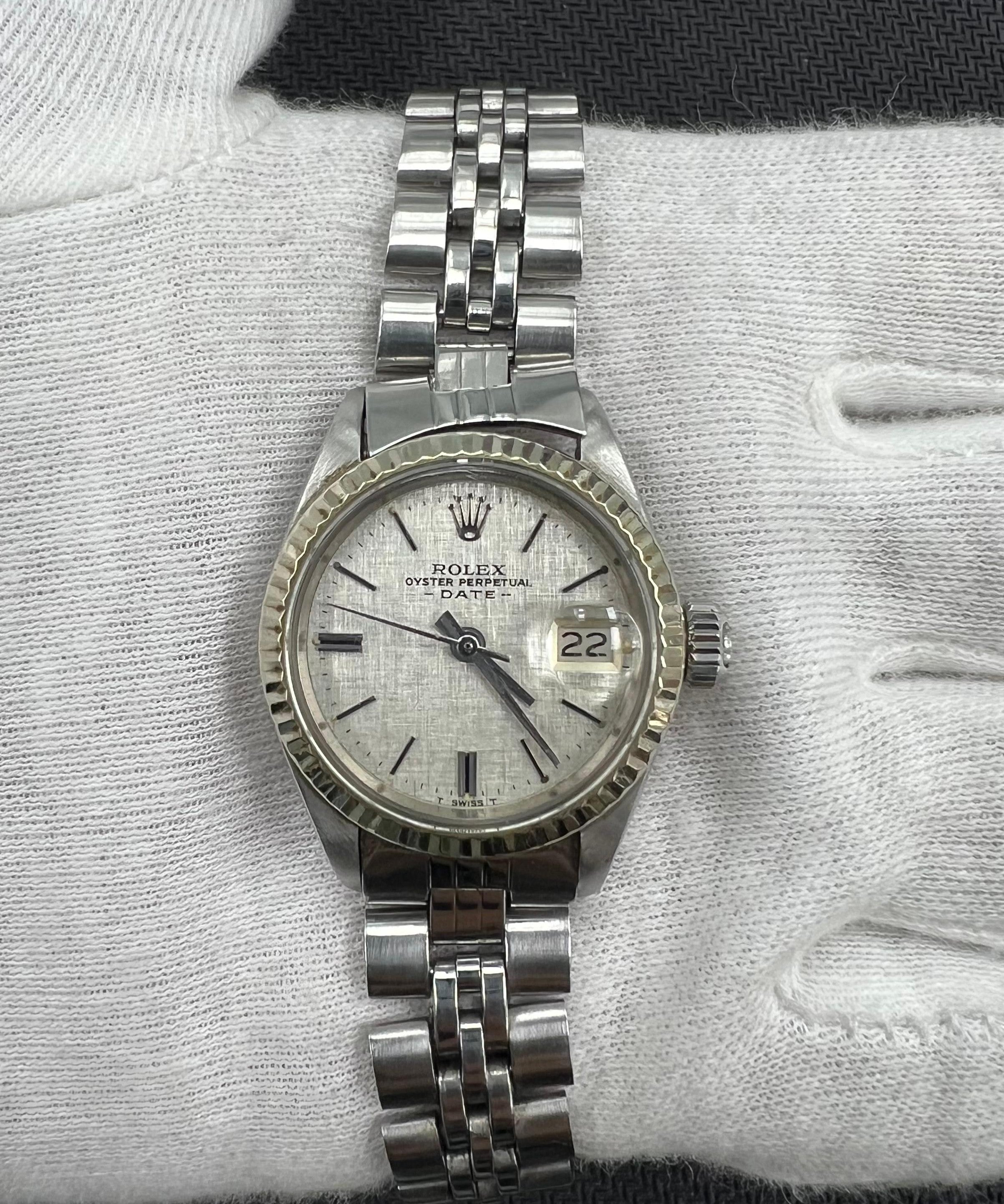 Rolex Oyster Perpetual Date 26mm Stainless Steel Silver Dial Ref. 6917