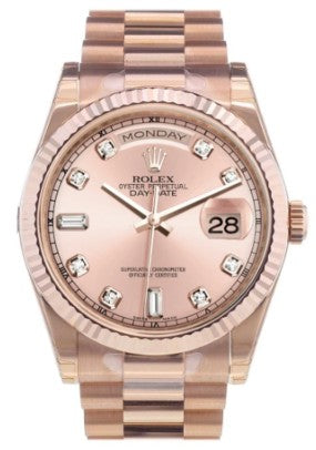 Rolex Day-Date 36mm 18K Rose Gold Sundust Diamond Dial Ref. 118235