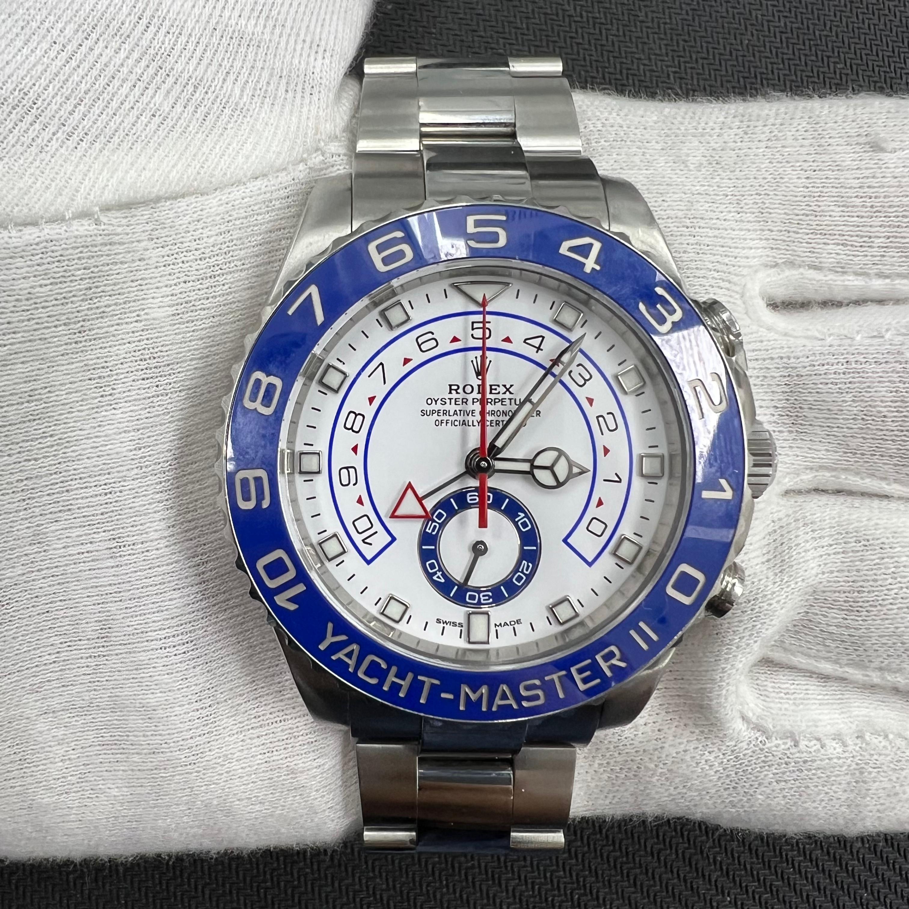 Rolex Yacht-Master II 44mm Stainless Steel White Dial Ref. 116680