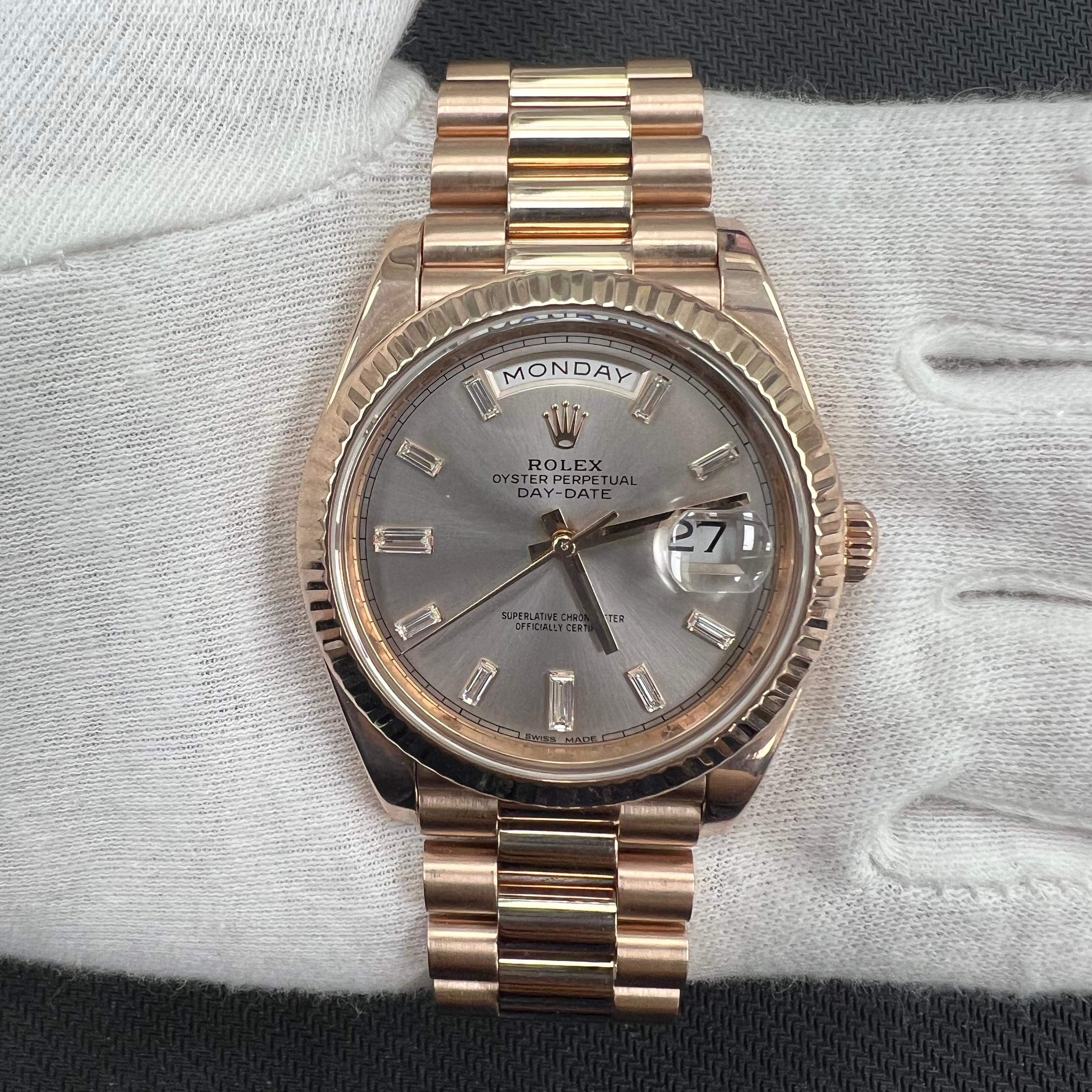 Rolex Day-Date 40mm 18K Rose Gold Sundust Diamond Dial Ref. 228235