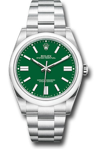 Rolex Oyster Perpetual 41mm Stainless Steel Green Dial Ref. 124300