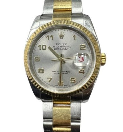 Rolex Datejust 36mm Two-Tone 18K Yellow Gold & Steel Grey Dial Ref. 116233