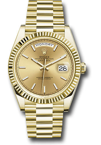 Rolex Day-Date 40mm 18K Yellow Gold Champagne Dial Ref. 228238