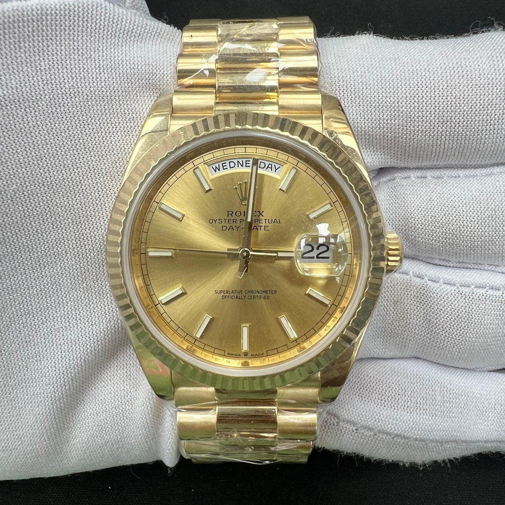 Rolex Day-Date 40mm 18K Yellow Gold Champagne Dial Ref. 228238