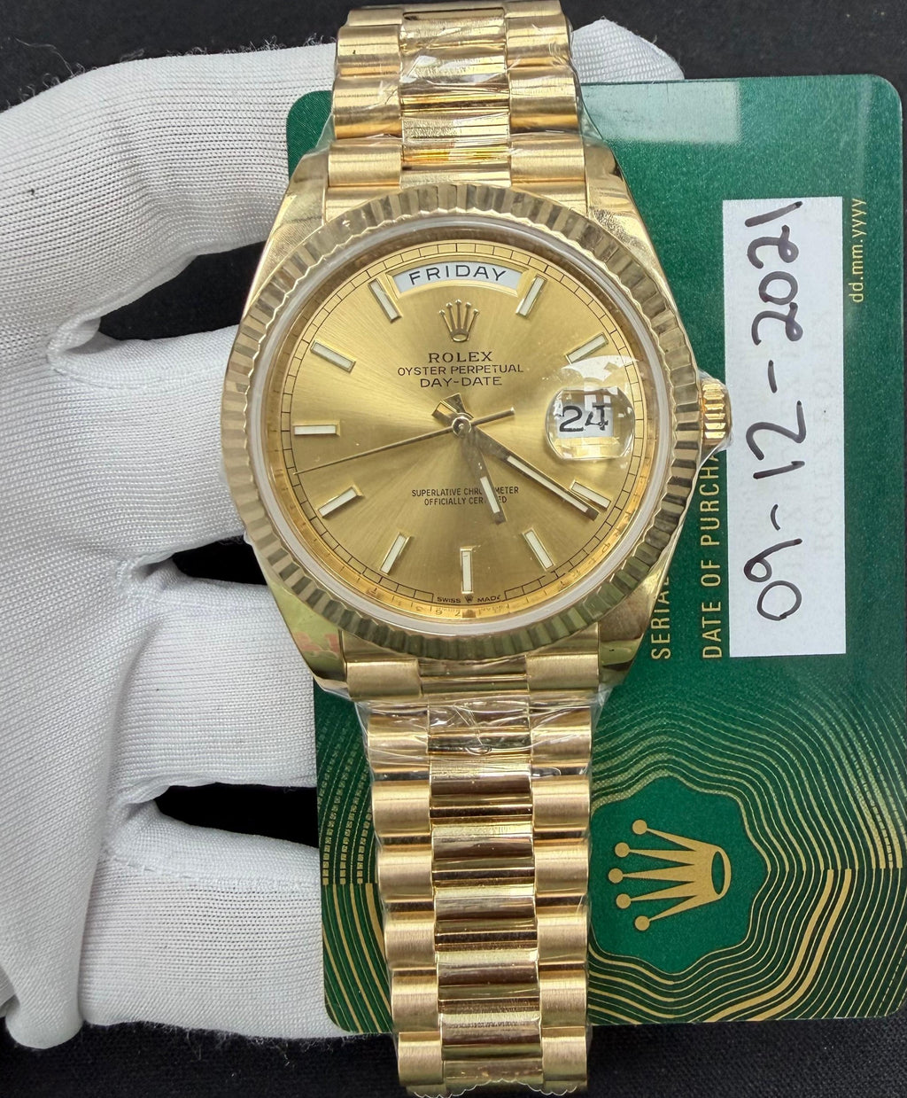 Rolex Day-Date 40mm 18K Yellow Gold Champagne Dial Ref. 228238