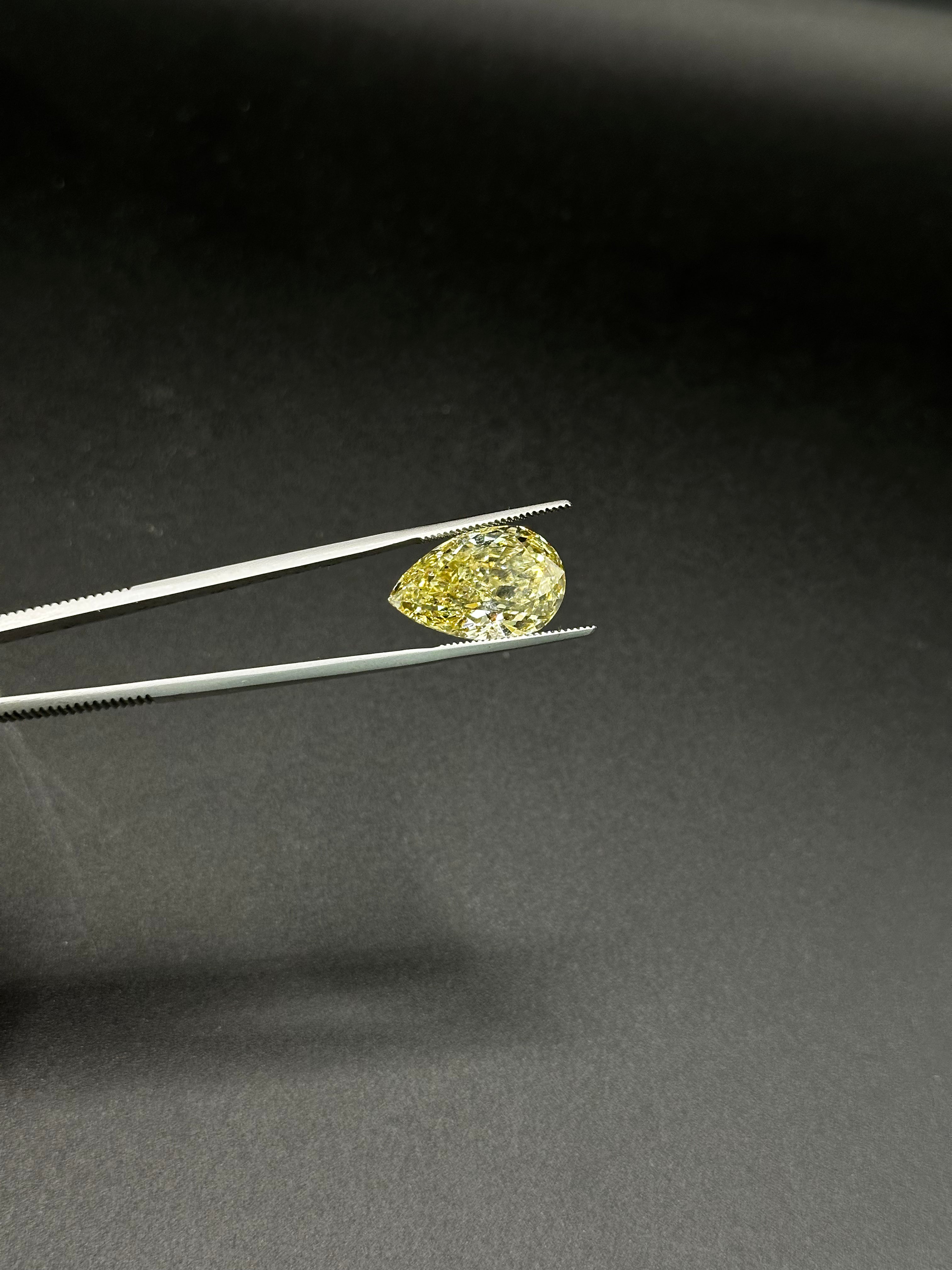 Fancy Intense Yellow Pear Shape Diamond