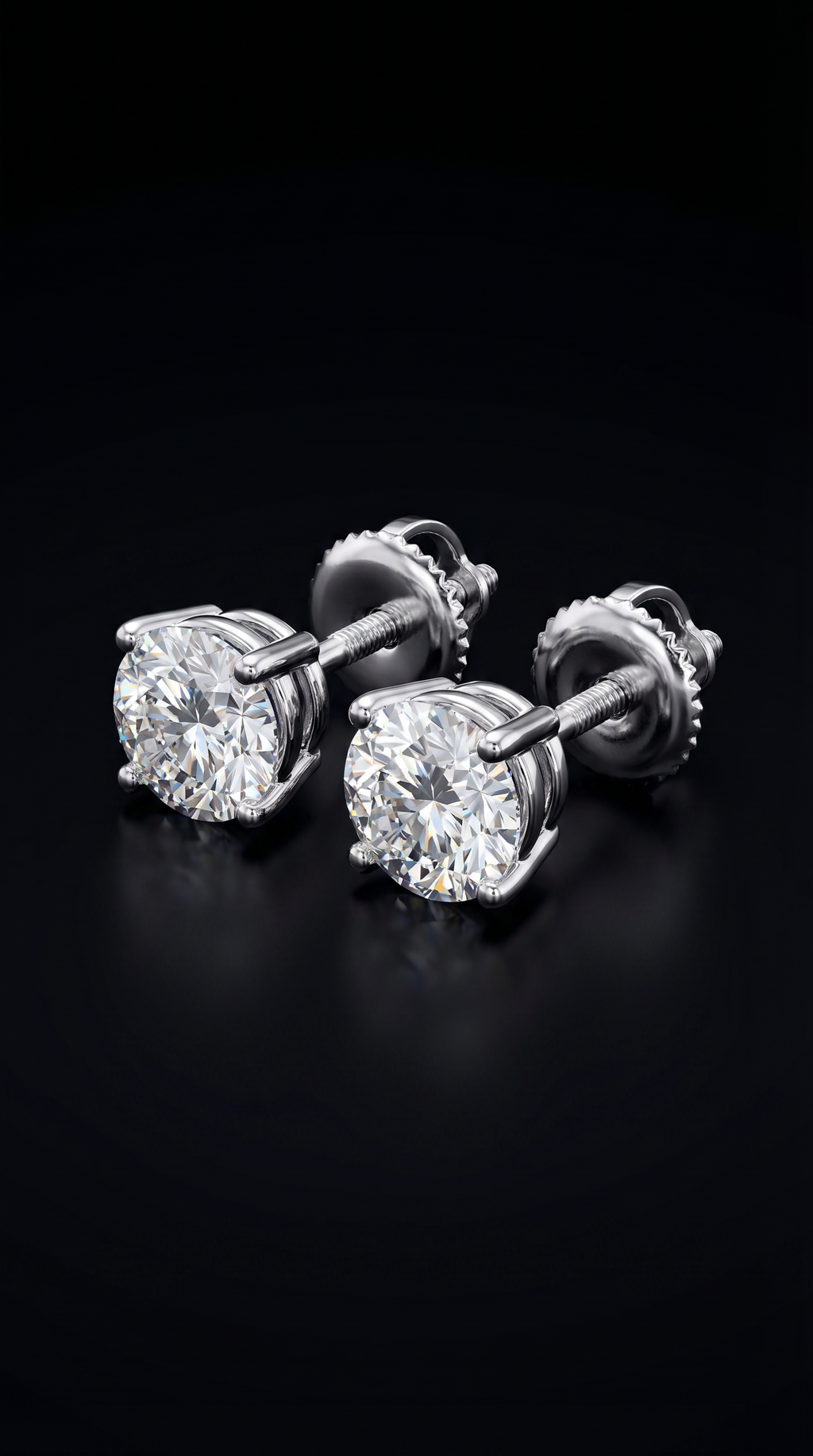 14K Solitaire Earrings
