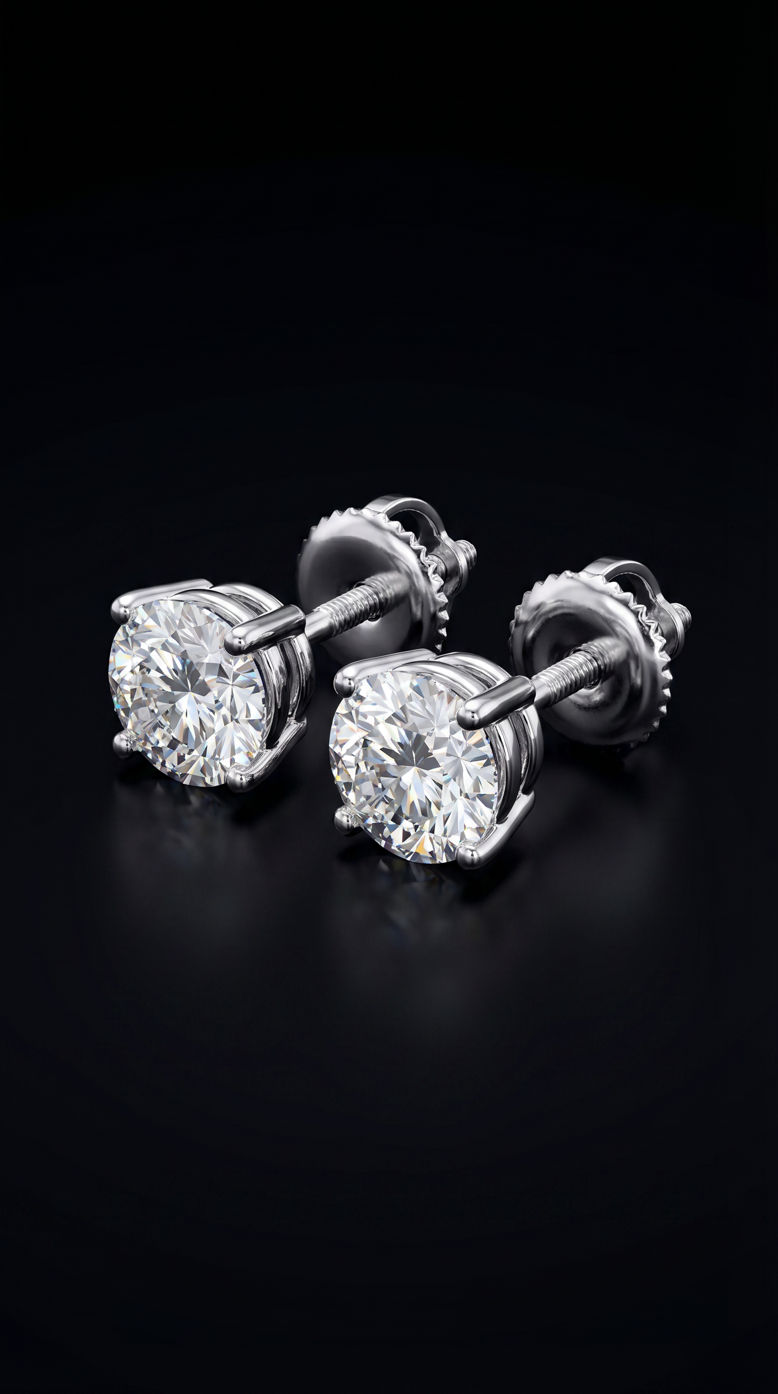 14K Solitaire Earrings