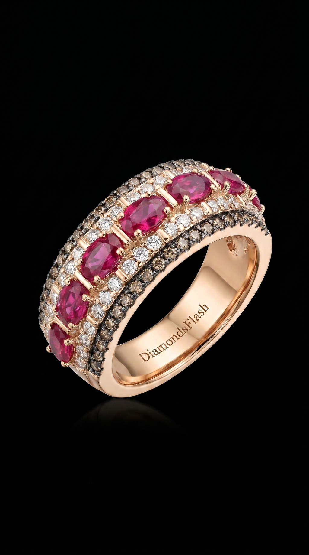 14K Oval-Cut Ruby Ring