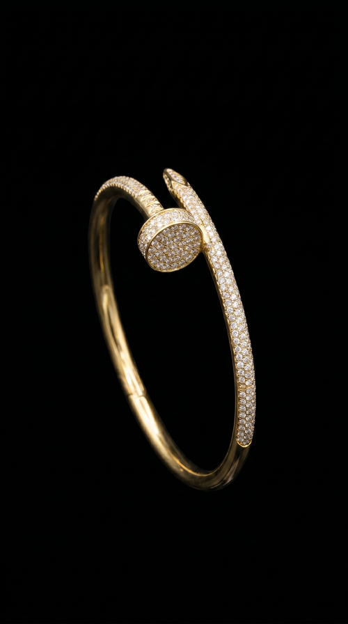Cartier Juste Un Clou 18K Rose Gold Diamond Size 16 Bracelet
