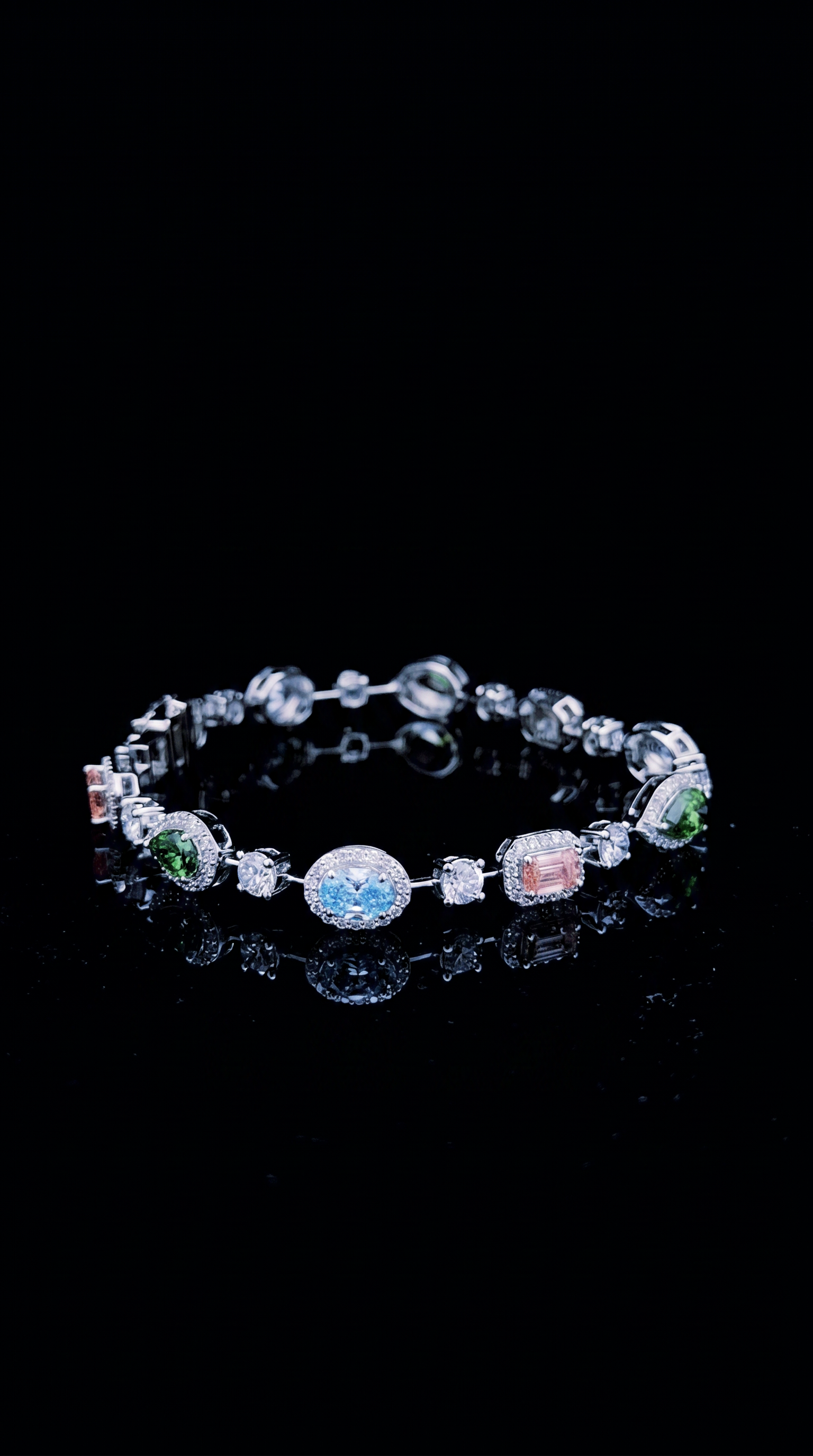 14K Mix Fancy Diamond Bracelet