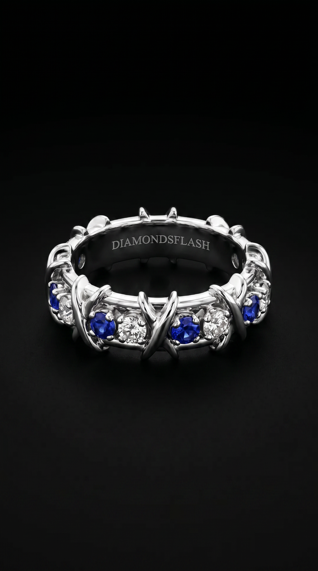 18K Sapphire diamond ring