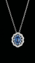 14K White Sapphire Necklace
