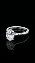 14K White Gold Oval Ring