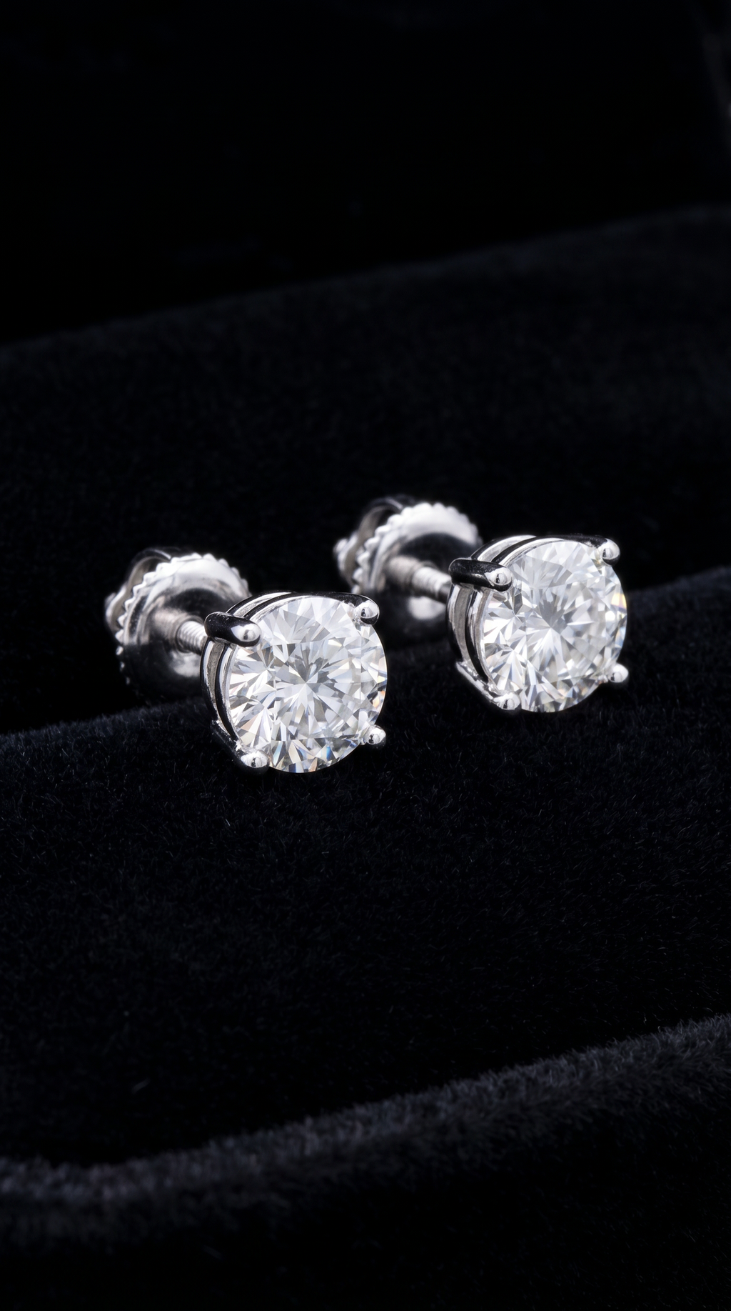 14K Solitaire Earrings