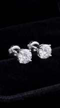14K Solitaire Earrings